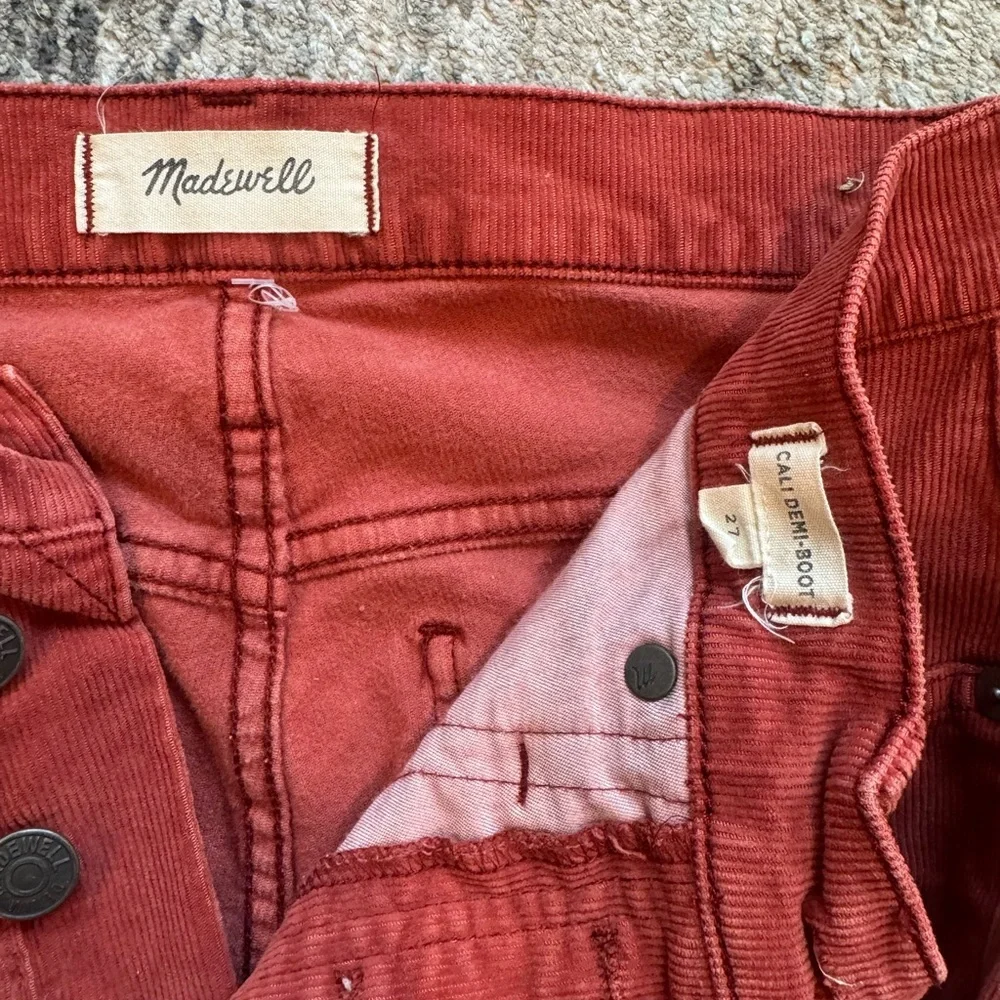 Madewell Women's Flare Corduroys in Rust - Picture 5 of 5